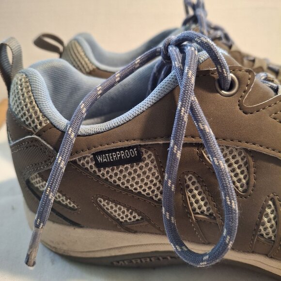 Merrell Simien Waterproof Hiking Shoes SNEAKERS Boulder Brown  Womens Size11 - Picture 6 of 10